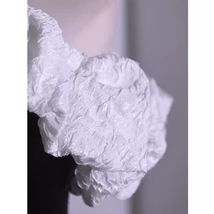 Sexy A-Linie Off-Shoulder Langes Schwarzes Pailletten-Ballkleid P1534