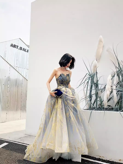 Robes de bal bustier à paillettes Robes de soirée longues P2024