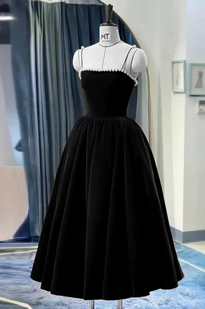 Robe de bal en velours avec fines bretelles P2233