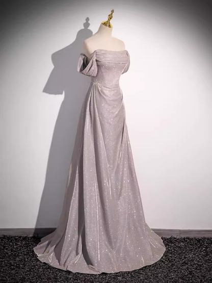 Hübsches A-Linien-Abendkleid mit eckigem Ausschnitt, ärmellos, langes Abendkleid, pinke Ballkleider PD0055