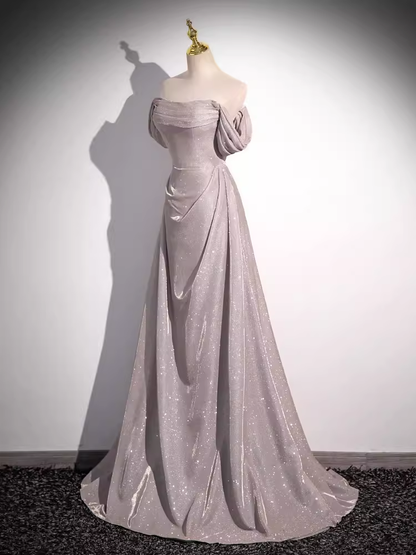 Hübsches A-Linien-Abendkleid mit eckigem Ausschnitt, ärmellos, langes Abendkleid, pinke Ballkleider PD0055