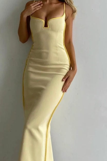 Sexy Mermaid Satin Straps Prom Dress 21th Birthday Outfits P745