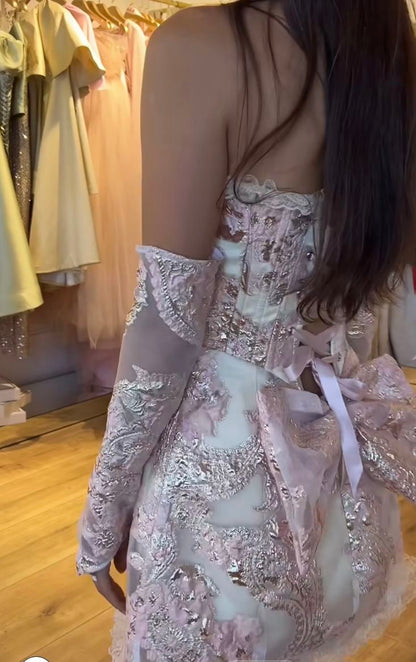 Vintage Ball Gown Gold Homecoming Dresses 18th Birthday Outfits P1823