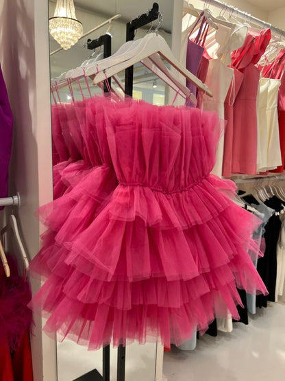 Cute 17th Birthday Dresses Pink Tulle Birthday Dress For Teens P358 –  PreppyDress