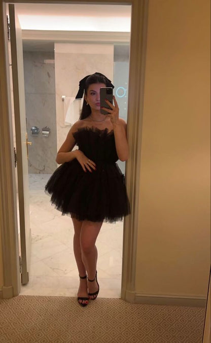 Stunning Birthday Outfits 17th Birthday Dresses Tulle Black Dress For – PreppyDress