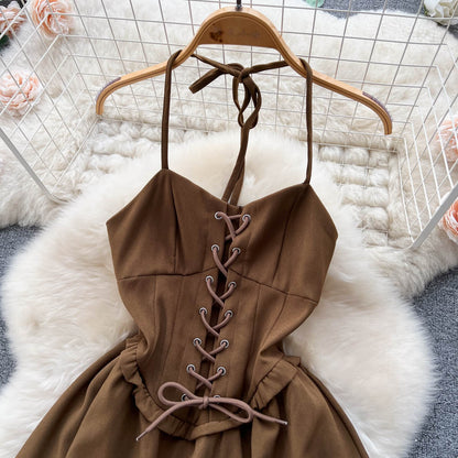 Cute Lace-up Short Dress, A-line Fashion Dress P274 Cute Lace-up Short Dress, A-line Fashion Dress P274