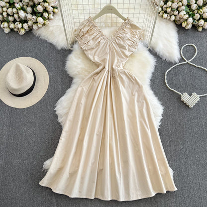 Jolie robe col en V, robe mode P263