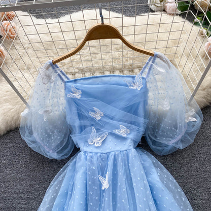 Mignonne Robe Courte en Tulle et Dentelle pour Fille P317