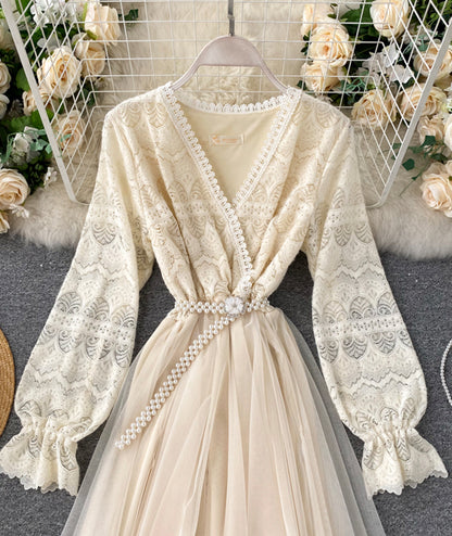 Süßes Spitzen Maxikleid Modekleid P315