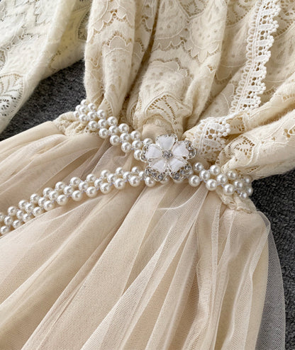 Süßes Spitzen Maxikleid Modekleid P315