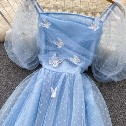 Mignonne Robe Courte en Tulle et Dentelle pour Fille P317