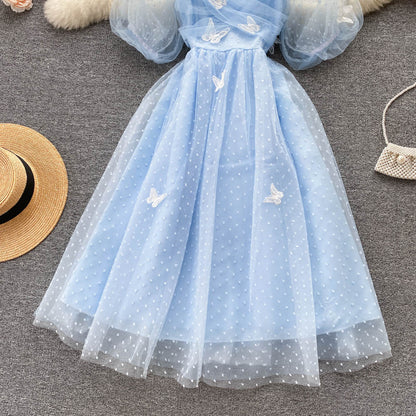 Mignonne Robe Courte en Tulle et Dentelle pour Fille P317