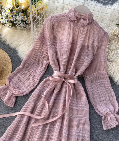 Robe Unique en Tulle à Manches Longues Robe Tendance P322