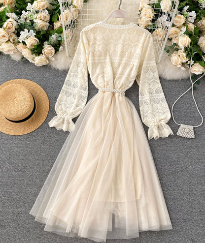 Süßes Spitzen Maxikleid Modekleid P315