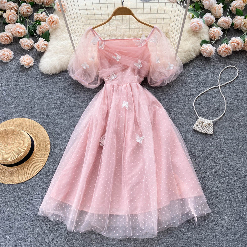 Cute Tulle Lace Short Dress Fashion Girl Dress P317 – PreppyDress
