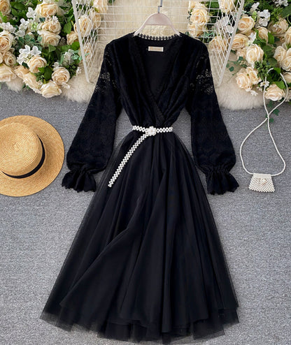 Süßes Spitzen Maxikleid Modekleid P315