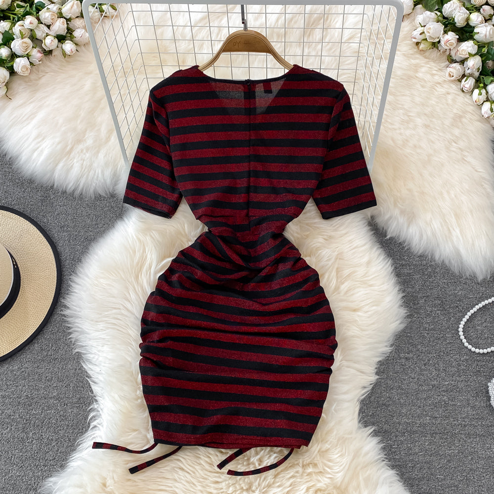 Sexy V Neck Short Dress Fashion Dress P295