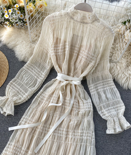 Robe Unique en Tulle à Manches Longues Robe Tendance P322