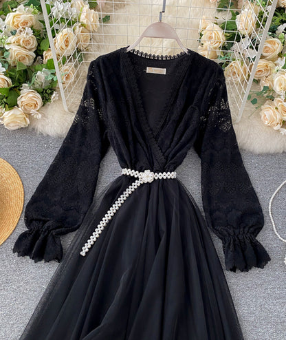 Süßes Spitzen Maxikleid Modekleid P315