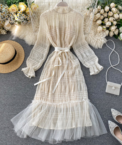 Robe Unique en Tulle à Manches Longues Robe Tendance P322