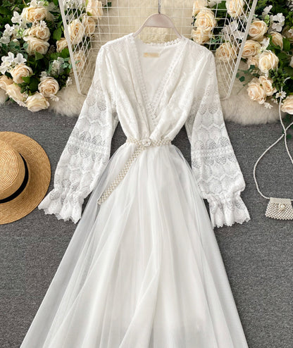 Süßes Spitzen Maxikleid Modekleid P315