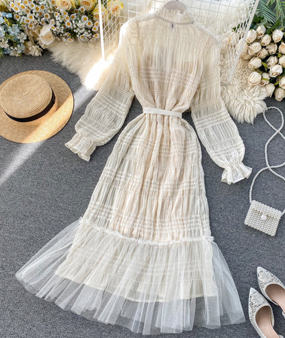 Robe Unique en Tulle à Manches Longues Robe Tendance P322