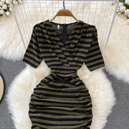 Sexy V-Ausschnitt kurzes Kleid modisches Kleid P295