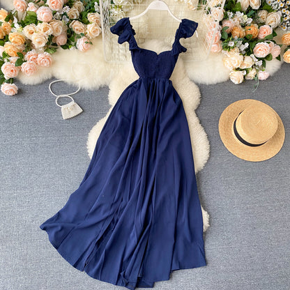 Sexy Träger Sommerkleid Damen Holiday Kleid P165