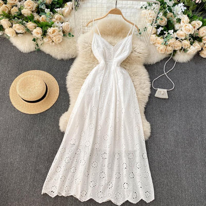 Sexy Spaghettiträger Heißes rückenfreies Spitzenkleid für Damen Feiertagskleid P203