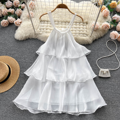 Süßes Neckholder-Sommerkleid Damen-Urlaubskleid P179