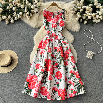 Sexy Scoop Blumenkleid Damen Urlaubskleid P196