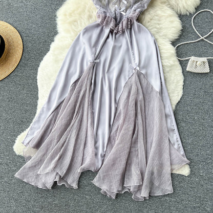 Robe sexy à fines bretelles en dentelle pour femme P202