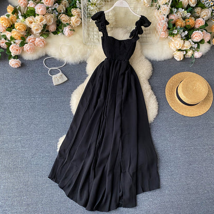 Sexy Träger Sommerkleid Damen Holiday Kleid P165