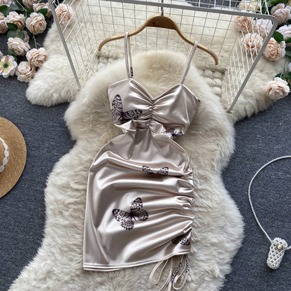 Sexy Spaghettiträger Heißes kurzes Kleid Damen Sommerkleid P201