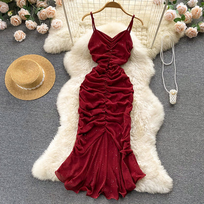 Sexy Spaghetti Straps Red Tight Dress Women Holiday Dress P194 Sexy Spaghetti Straps Red Tight Dress Women Holiday Dress P194