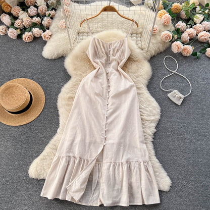 Vintage Spaghettiträger ärmelloses mintgrünes Sommerkleid P245