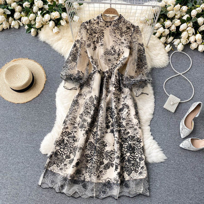 Cute long sleeves lace dress women's dress P111 Cute long sleeves lace dress women's dress P111