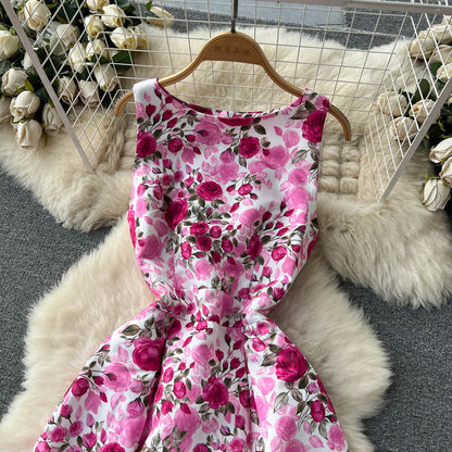 Sexy Scoop Blumenkleid Damen Urlaubskleid P196