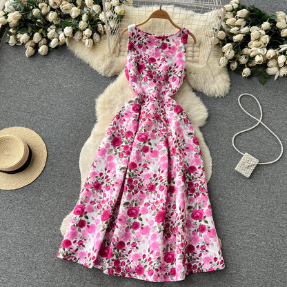 Sexy Scoop Blumenkleid Damen Urlaubskleid P196