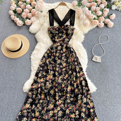 Süßes geblümtes Sommerstrandkleid für Damen P090