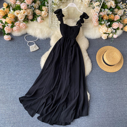 Sexy Träger Sommerkleid Damen Holiday Kleid P165
