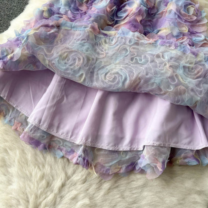 Süßes geblümtes Sommerkleid für Damen P089