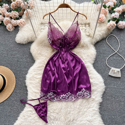 Sexy rückenfreies Spitzenkleid Sommer Frauen Urlaubskleid P225