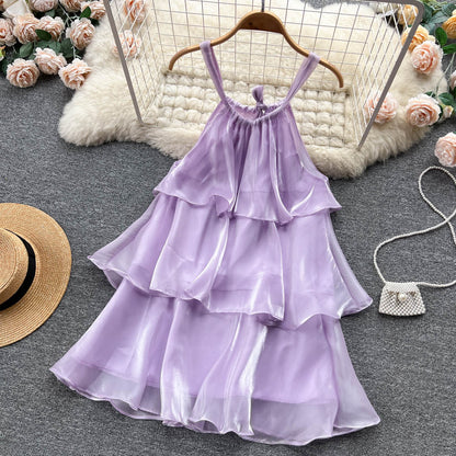 Süßes Neckholder-Sommerkleid Damen-Urlaubskleid P179