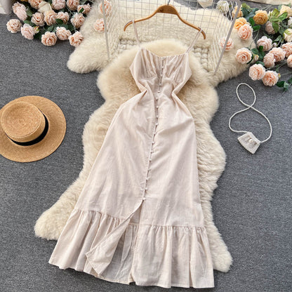 Vintage Spaghettiträger ärmelloses mintgrünes Sommerkleid P245