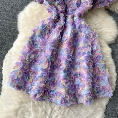 Süßes geblümtes Sommerkleid für Damen P089