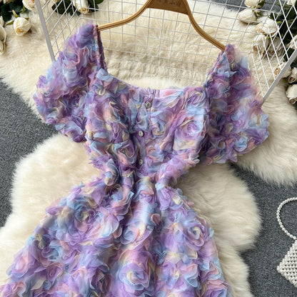 Süßes geblümtes Sommerkleid für Damen P089
