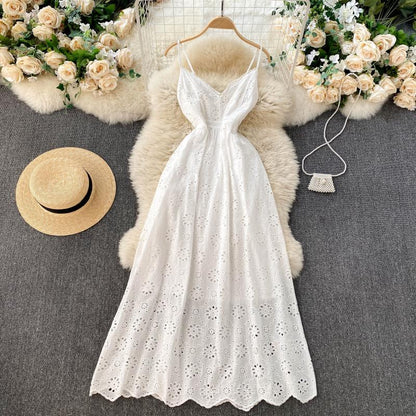 Sexy Spaghettiträger Heißes rückenfreies Spitzenkleid für Damen Feiertagskleid P203