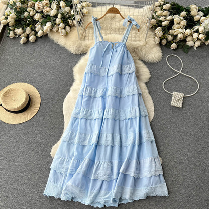 Sexy Spaghetti Träger Sommer Spitzenkleid Heißes Damenkleid P149