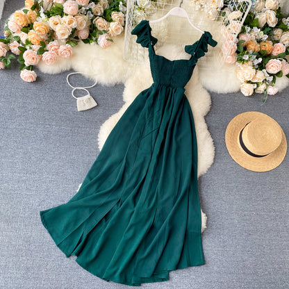 Sexy Träger Sommerkleid Damen Holiday Kleid P165